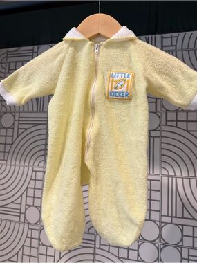 Vintage Yellow Terry One-Piece 0-3months